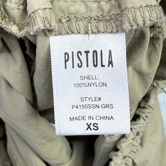 Pistola Savanna Windbreaker Short Size XS Khaki Olive Tan Shorts Pull On Sporty - Picture 7 of 8